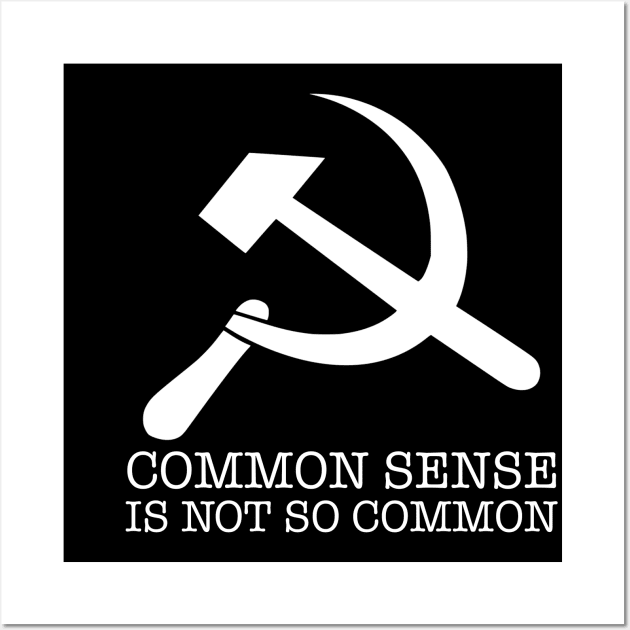 Anti Socialism & Communism - Common Sense Is Not So Common Wall Art by Styr Designs